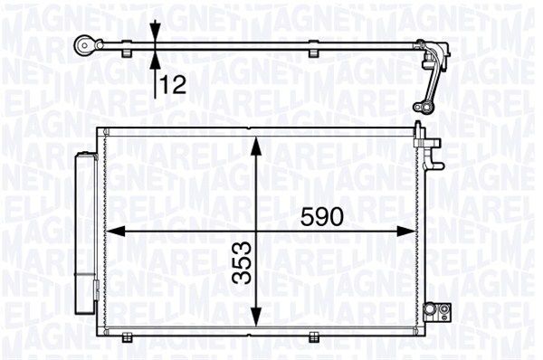 MAGNETI MARELLI Конденсатор, кондиционер 350203720000